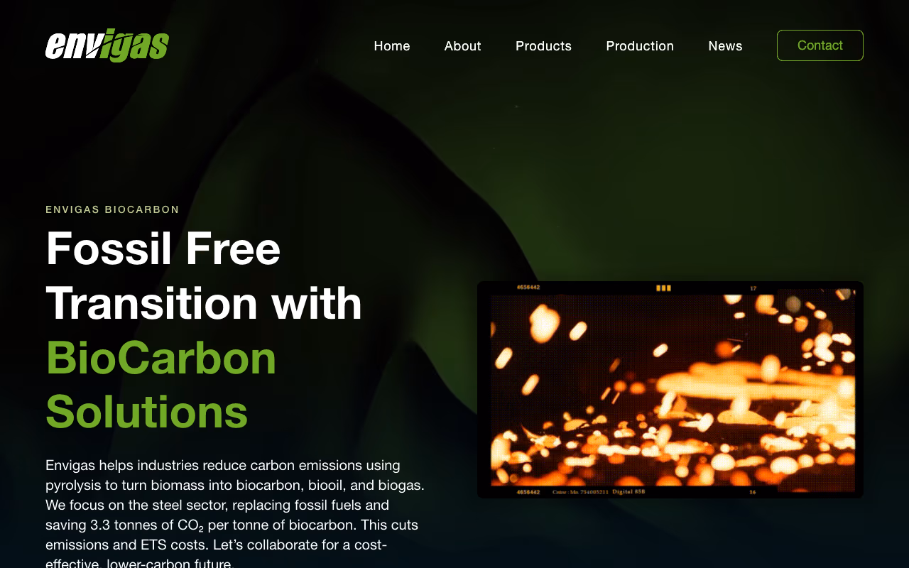 Envigas website