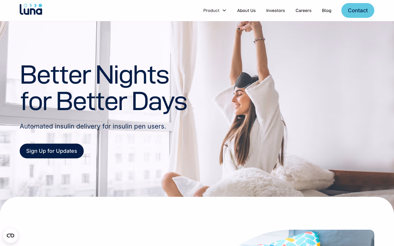 Luna Diabetes website