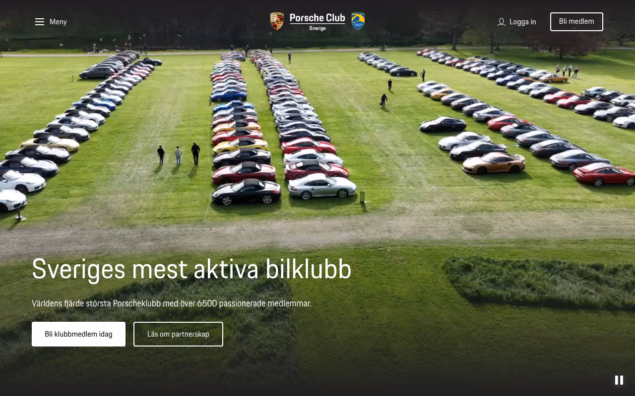Porsche Club Sverige membership platform