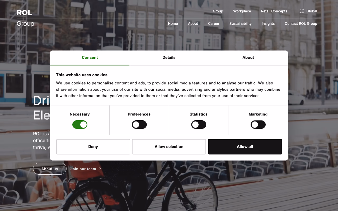 ROL Group homepage